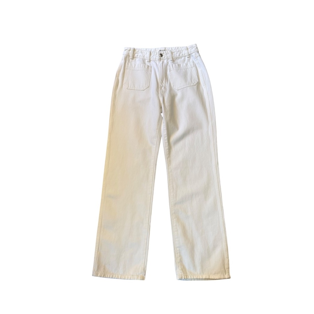 Madewell Women's White The Curvy Cleo Straight Jean NW289 Size 4 (27) NEW